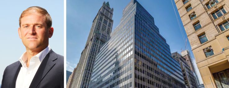 AmTrust RE President Jonathan Bennett and 250 Broadway.