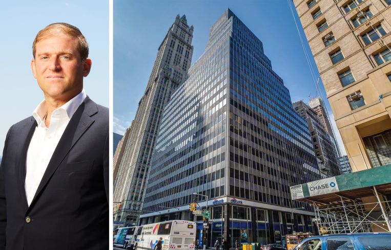 AmTrust RE President Jonathan Bennett and 250 Broadway.