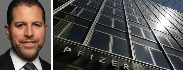 Josh Zegen of Madison Realty Capital and the former Pfizer world headquarters at 219 and 235 East 42nd Street.