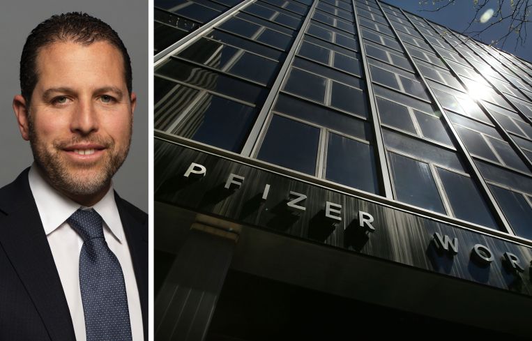 Josh Zegen of Madison Realty Capital and the former Pfizer world headquarters at 219 and 235 East 42nd Street.
