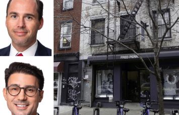 Kevin Bisconti and Stephen Ligambi of Meridian Capital Group and 306 Grand Street, Brooklyn.