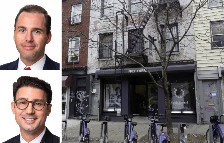 Kevin Bisconti and Stephen Ligambi of Meridian Capital Group and 306 Grand Street, Brooklyn.