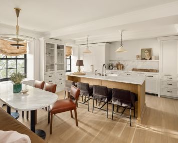The units have a warm and vintage feeling more akin to a country house versus a city condo.