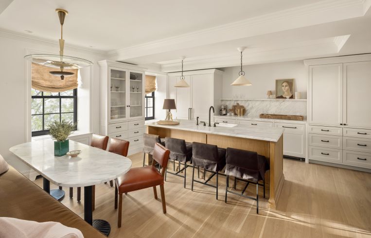 The units have a warm and vintage feeling more akin to a country house versus a city condo.