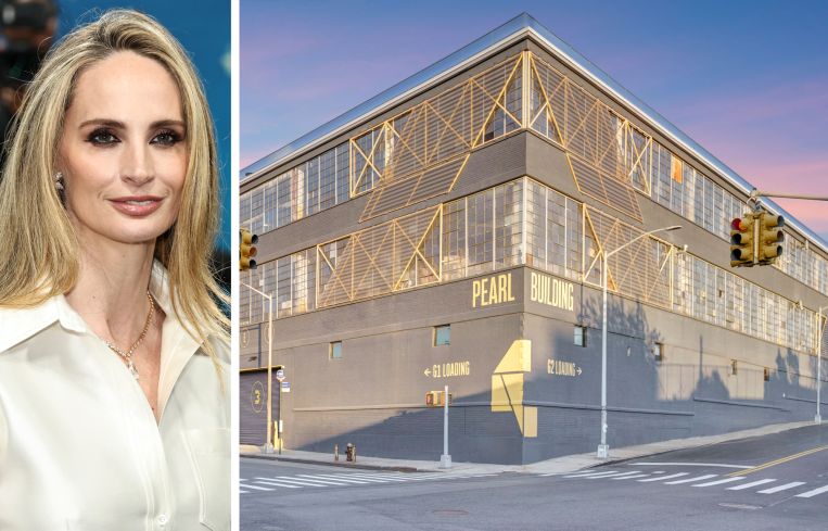 Moda Operandi founder and Chief Branding Officer Lauren Santo Domingo and The Pearl Building at 58-30 Grand Avenue, Queens.