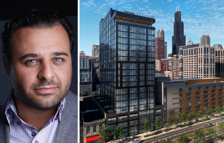 BridgeCity Capital CEO Louis Lebovits and 626 South Wabash Avenue, Chicago.