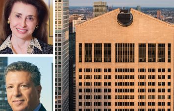 CBRE's Mary Ann Tighe and Howard Fiddle, and 550 Madison Avenue.