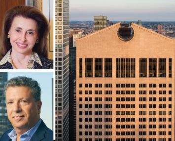 CBRE's Mary Ann Tighe and Howard Fiddle, and 550 Madison Avenue.