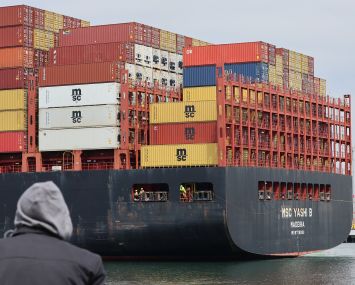Shipping underway at the Port of Los Angeles in San Pedro, Calif.