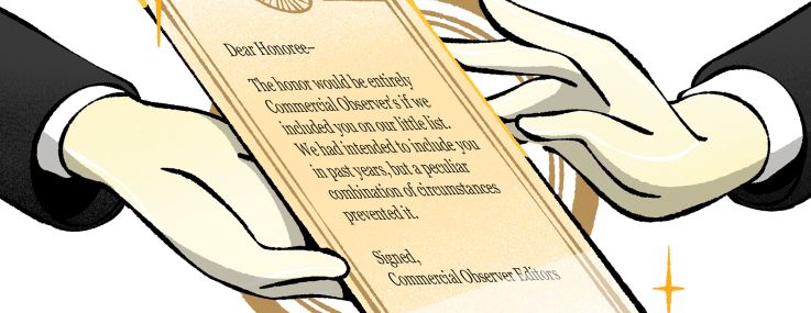 Illustration of an engraved invitation.
