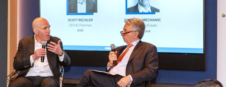 Scott Rechler (left) and Jonathan Mechanic speak at the Commercial Observer State of Office Forum.
