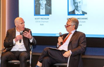Scott Rechler (left) and Jonathan Mechanic speak at the Commercial Observer State of Office Forum.