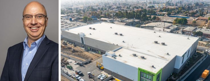 North Palisade Self Storage Managing Partner Steve Cobbs and 1920 Randolph Street, Huntington, Calif.
