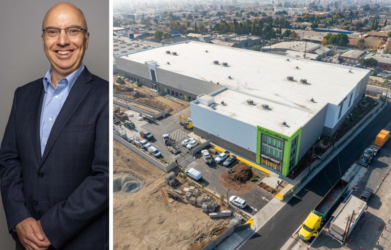 North Palisade Self Storage Managing Partner Steve Cobbs and 1920 Randolph Street, Huntington, Calif.