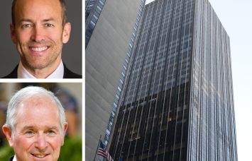 Fisher Brothers' Winston Fisher, Blackstone's Stephen Schwarzman and 1345 Avenue of the Americas.
