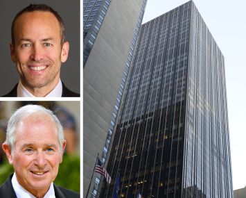 Fisher Brothers' Winston Fisher, Blackstone's Stephen Schwarzman and 1345 Avenue of the Americas.