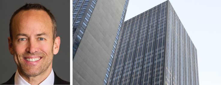 Fisher Brothers' Winston Fisher, Blackstone's Stephen Schwarzman and 1345 Avenue of the Americas.
