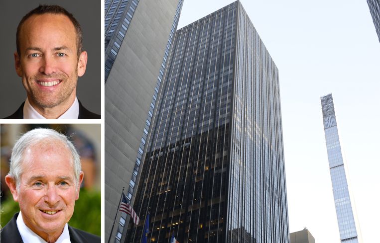 Fisher Brothers' Winston Fisher, Blackstone's Stephen Schwarzman and 1345 Avenue of the Americas.