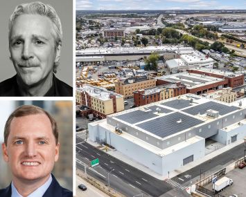Wildflower Ltd.'s Adam Gordon, Barings's Ryan Naumes, and the JFK Conduit Logistics Center, Queens.