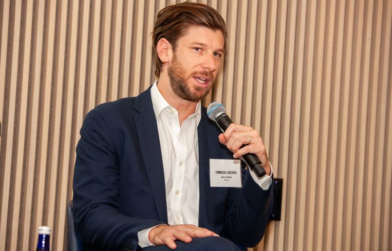 Alex Smith of Kering speaks at Commercial Observer's Retail and Hospitality Forum.