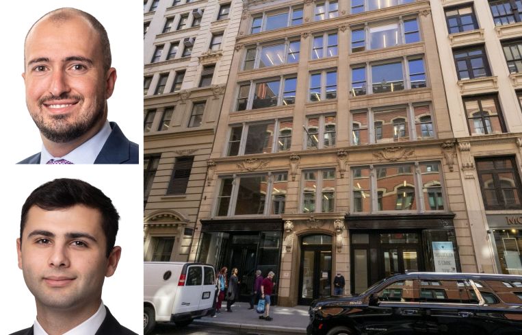 Meridian Capital Group's Ben Biberaj and Desi Avidane, and 30 West 22nd Street.