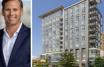 WC Smith CEO Brad Fennell and Agora, a multifamily project in Washington, D.C.