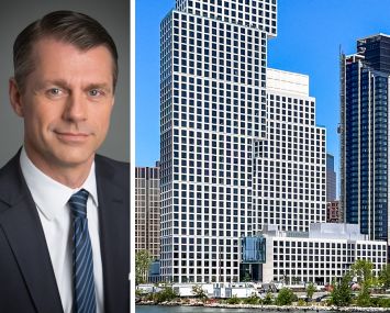 Brian Kingston, executive chair of Brookfield's Real Estate business, and 1 Eagle Street (center).