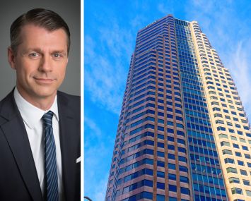 Brookfield's Brian Kingston and Figueroa at Wilshire Tower in Downtown Los Angeles.