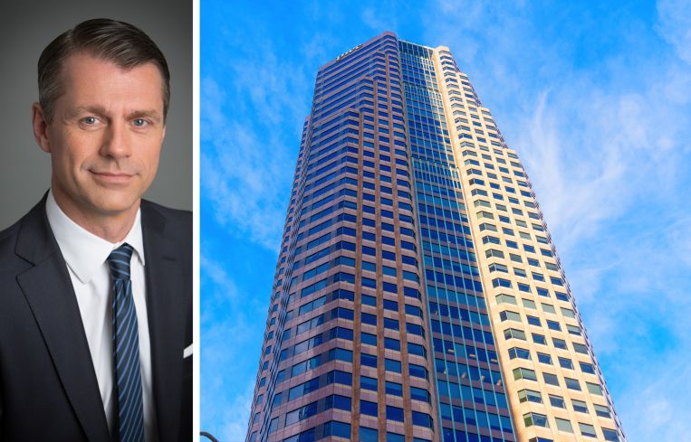 Brookfield's Brian Kingston and Figueroa at Wilshire Tower in Downtown Los Angeles.