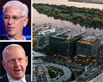 Wells Fargo CEO and President Charles Scharf, Goldman Sachs CEO David Solomon, and The Wharf, Washington, D.C.