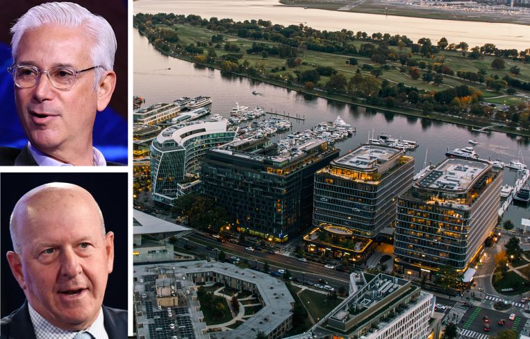Wells Fargo CEO and President Charles Scharf, Goldman Sachs CEO David Solomon, and The Wharf, Washington, D.C.