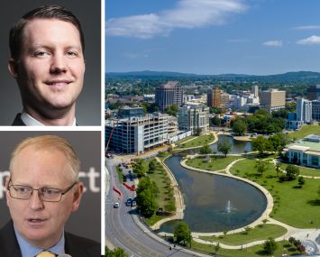 Newmark's Christopher Kramer; Blue Origin's Dave Limp; and Huntsville, Ala.