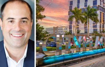 Josh Dinstein, CRC senior vice president of commercial acquisitions, and City Place Doral, Doral, Fla.