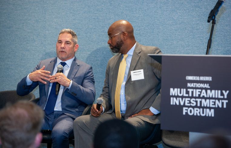 Grant Cardone of Cardone Capital and Horatio Jones IV of Wells Fargo at the Commercial Observer National Multifamily Investment Forum.