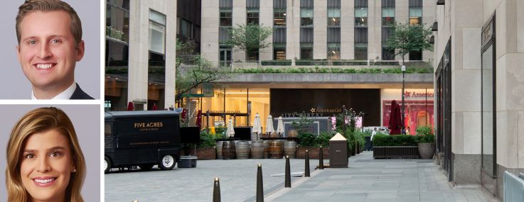 RXR's Dan Birney, Walter Rooney, and Heidi Steinegger, and 75 Rockefeller Center.
