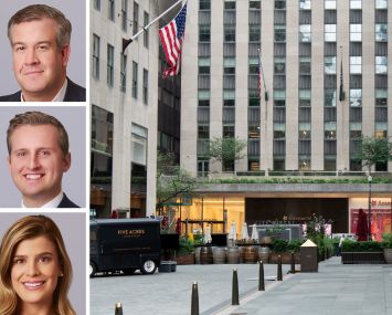 RXR's Dan Birney, Walter Rooney, and Heidi Steinegger, and 75 Rockefeller Center.