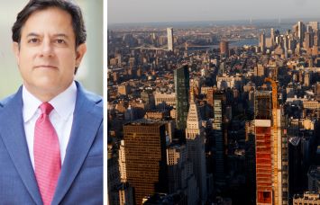 Dan Garodnick, director of the Department of City Planning, and Midtown Manhattan looking south.