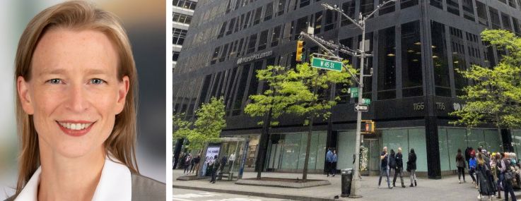 David Falk of Newmark, Allyson Bowen of Savills, and 1166 Avenue of the Americas.