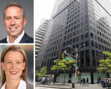 David Falk of Newmark, Allyson Bowen of Savills, and 1166 Avenue of the Americas.