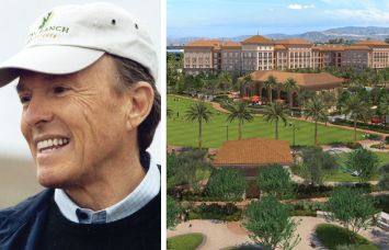 Donald Bren, chairman and owner of Irvine Company, and a rendering of the proposed residential project at Discovery Park.