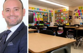 KSR's Eli Yadid and an elementary school classroom.