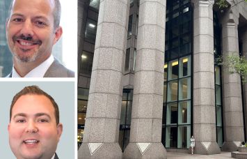 CBRE's Eric Gelber and Jordan Kaplan, and 31 West 52nd Street.