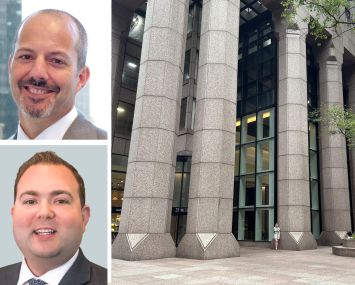 CBRE's Eric Gelber and Jordan Kaplan, and 31 West 52nd Street.