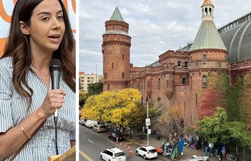 Gabriella Sottile, principal at Maddd Equities, and the Kingsbridge Armory in the Bronx.