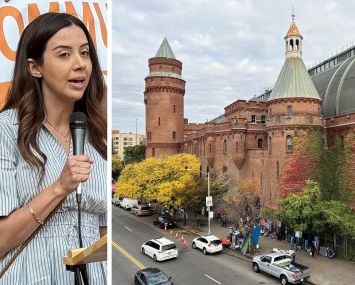 Gabriella Sottile, principal at Maddd Equities, and the Kingsbridge Armory in the Bronx.