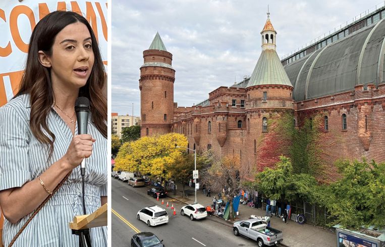 Gabriella Sottile, principal at Maddd Equities, and the Kingsbridge Armory in the Bronx.