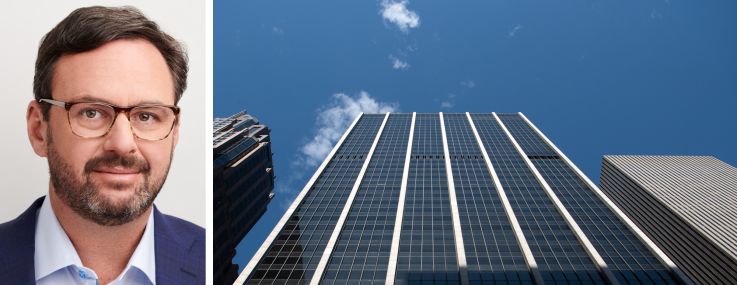 Surmount CEO Glen Kunofsky and 1185 Avenue of the Americas.