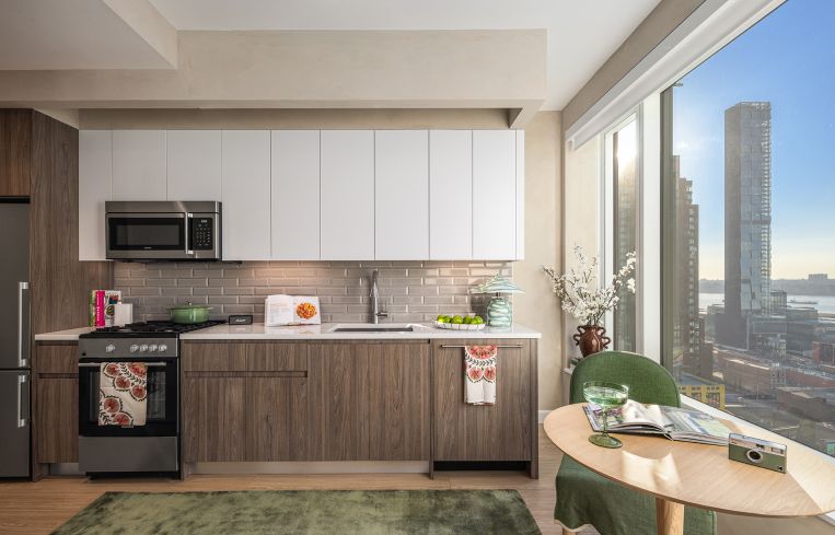 Units range in size from studios to two-bedrooms, varying in price from $3,895 to $12,500 per month.