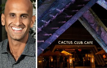 Limestone Asset Management chairman Ibrahim al-Rashid and a Cactus Club Cafe location in Vancouver, Canada.