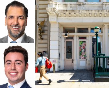 Meridian Retail's James Famularo and Jordan Langer and 738 Broadway.